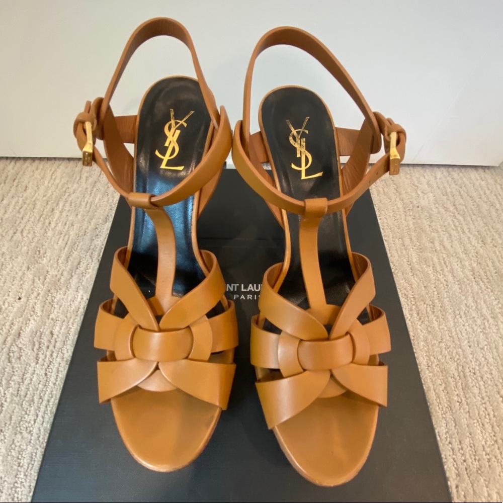 YSL Tribute Caramel Sandal 40 US 10